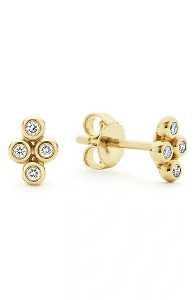 Shop Lagos Ksl Diamond Mini Stud Earrings In Gold Diamond