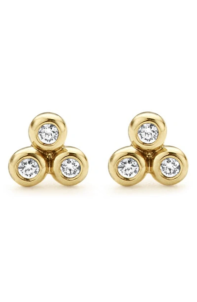 Shop Lagos Ksl Diamond Triangle Stud Earrings In Gold Diamond