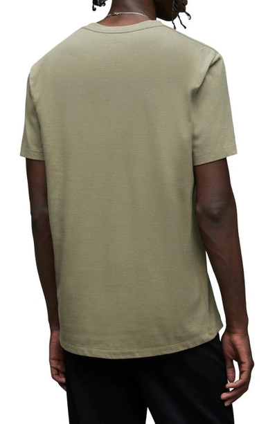 Shop Allsaints Lobke Cotton Colorblock T-shirt In Serpentine Green