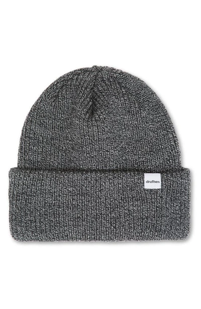 Shop Druthers Merino Wool Blend Rib Beanie In Black