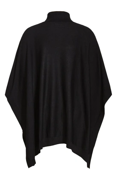 Shop City Chic Emilia Turtleneck Cape Sweater In Black