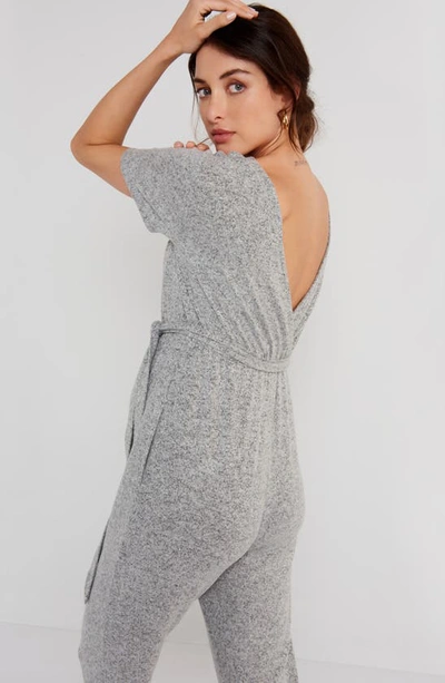 A Pea In The Pod Reversible Hacci Maternity Jumpsuit In Grey