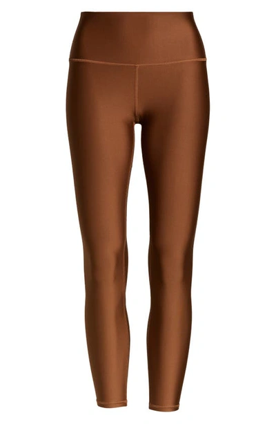 Shop Alo Yoga Alo Airlift High Waist 7/8 Leggings In Cinnamon Brown