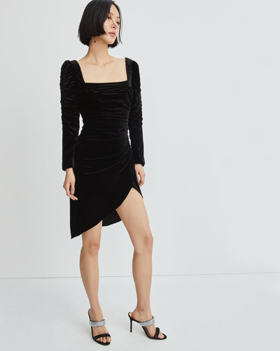 Shop Veronica Beard Toki Velvet Dress In Black