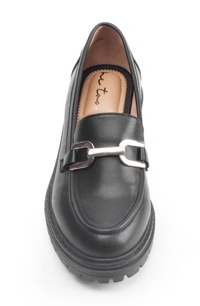 Shop Me Too Morgen Platform Loafer In Black Leather