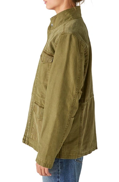 Shop Lucky Brand Patchwork Utility Jacket In 378 Olive