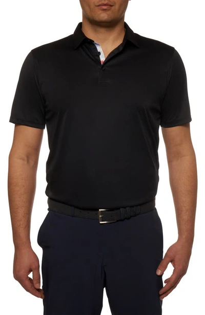 Shop Robert Graham Axelsen Short Sleeve Polo In Black