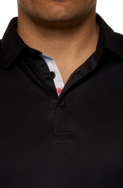 Robert Graham Axelsen Knit Performance Polo In Black
