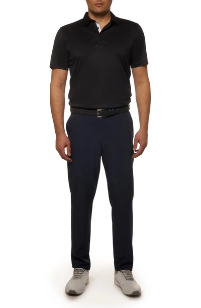 Robert Graham Axelsen Knit Performance Polo In Black