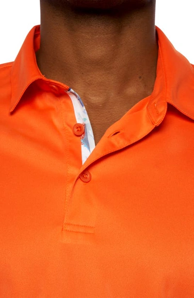 Shop Robert Graham Axelsen Short Sleeve Polo In Orange