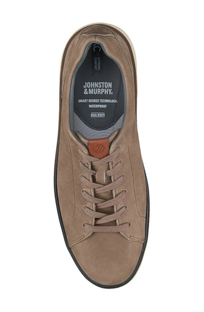 Shop Johnston & Murphy Xc4 Foust Waterproof Sneaker In Brown Waterproof Nubuck