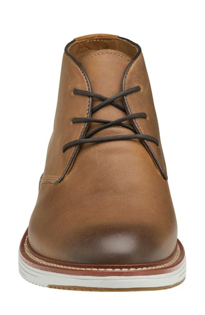 Johnston & Murphy Milson Mens Leather Waterproof Chukka Boots In Tan Oiled Full Grain