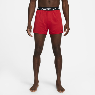 Shop Nike Men's Dri-fit Essential Micro Knit Boxer (3-pack) In Red