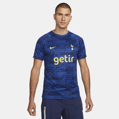 Shop Nike Tottenham Hotspur  Men's Dri-fit Pre-match Soccer Top In Blue