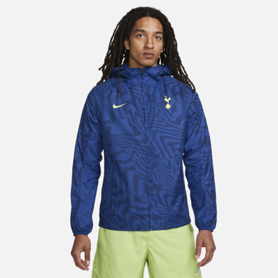 Shop Nike Men's Tottenham Hotspur Awf Soccer Jacket In Blue