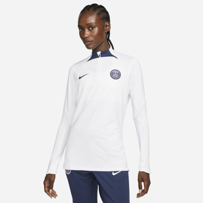 Shop Nike Paris Saint-germain Strike  Women's Dri-fit Soccer Drill Top In White