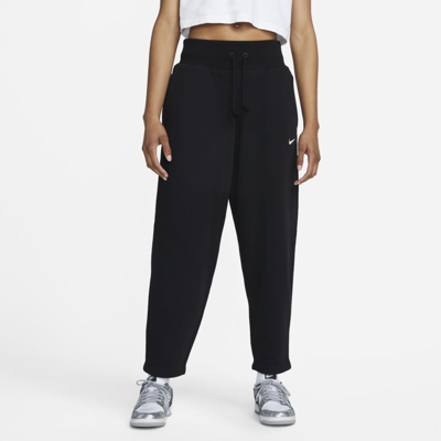 Shop Nike Women's  Sportswear Phoenix Fleece High-waisted Curve 7/8 Sweatpants In Black