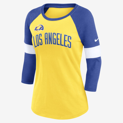 Shop Nike Women's Pride (nfl Los Angeles Rams) 3/4-sleeve T-shirt In Brown