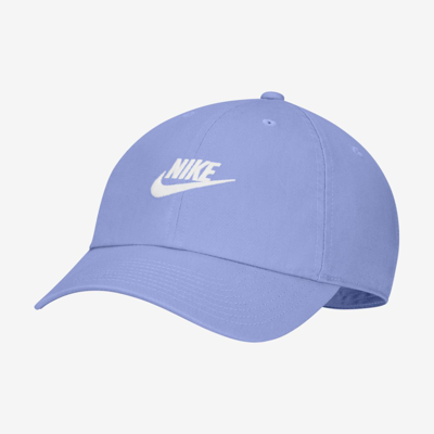 Shop Nike Unisex  Sportswear Heritage86 Futura Washed Hat In Purple