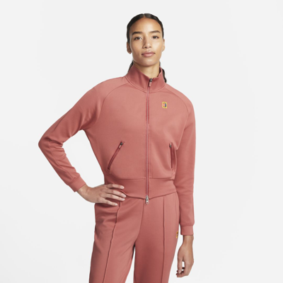Shop Nike Women's Court Full-zip Tennis Jacket In Red