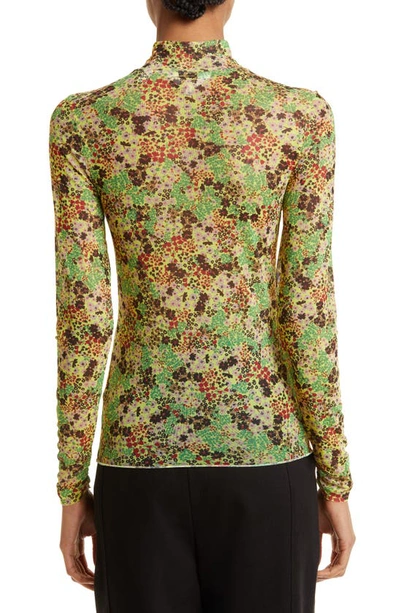Shop Ted Baker Lennix Floral Mesh Top In Light Yellow
