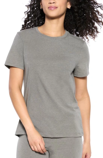 Shop Felina Stretch Organic Cotton T-shirt In Slate