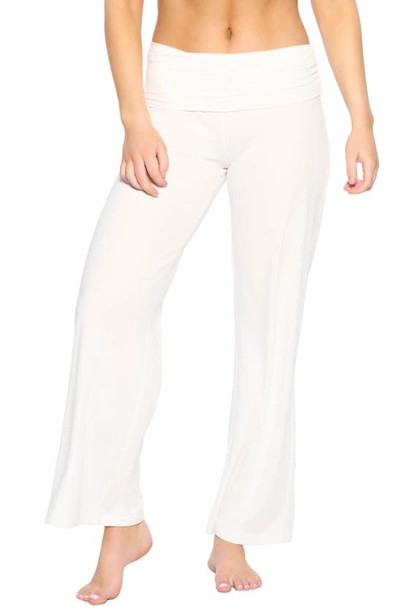 Felina Wide Leg Organic Cotton Lounge Pants In Cloud