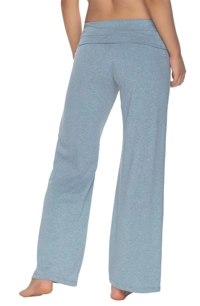 Felina Wide Leg Organic Cotton Lounge Pants In Sky
