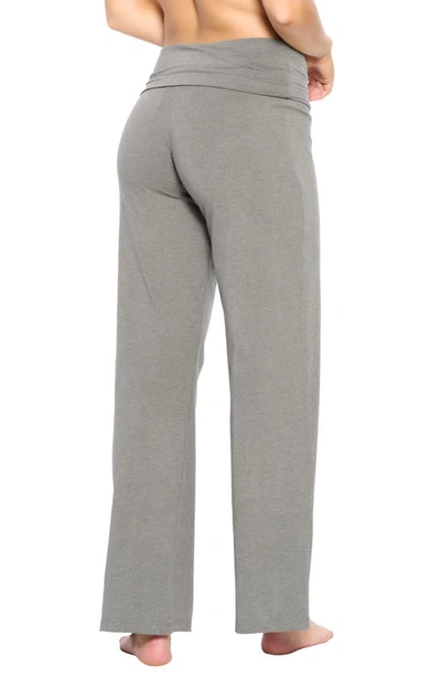 Felina Women's Naturally Soft Wide Leg Roll Over Pant In Slate