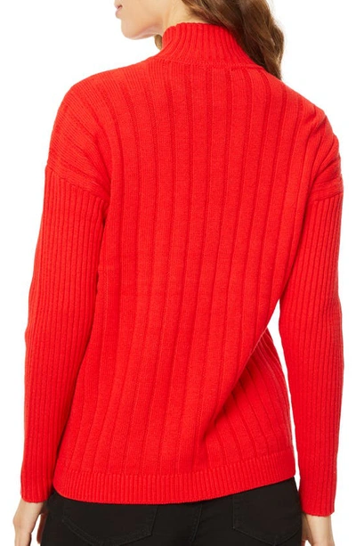 Shop Jones New York Cable Knit Sweater In Rouge