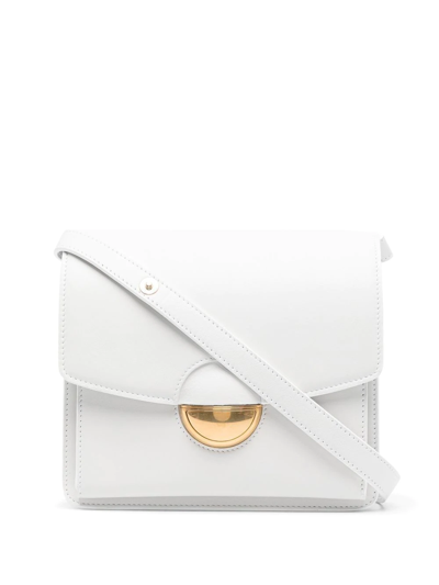 Shop Proenza Schouler Dia Leather Satchel Bag In White