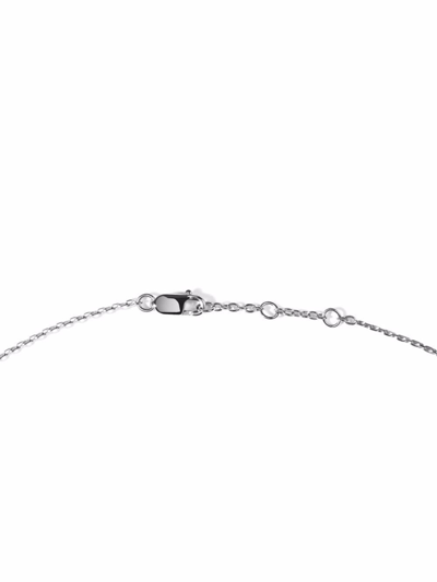 Shop As29 18kt White Gold Bloom Small Flower Diamond Necklace In Silver