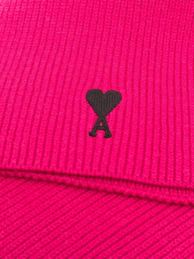 Shop Ami Alexandre Mattiussi Ami De Coeur Scarf In Pink