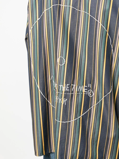 Shop Etudes Studio Illustion Nows The Time Striped Shirt In Green