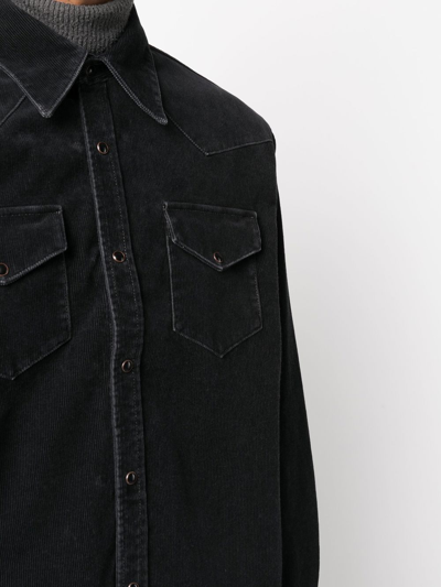 Shop Acne Studios Button-up Denim Shirt In Schwarz