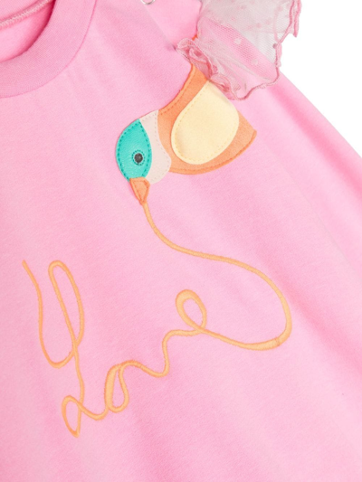 Wauw Capow By Bangbang Lucia Love Crew Neck Sweatshirt In Rosa