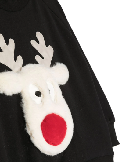 Wauw Capow By Bangbang Red Nose Crew Neck Sweatshirt In Schwarz