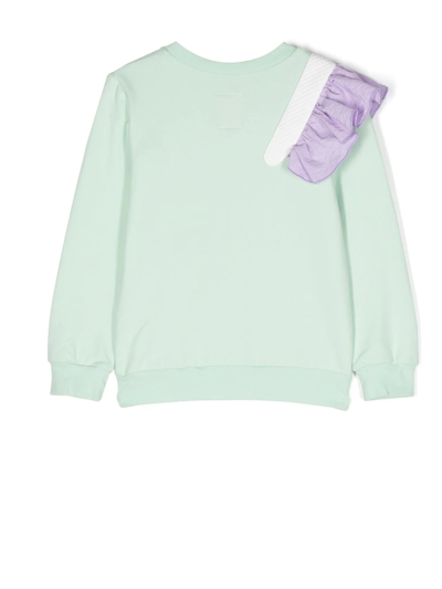 Wauw Capow By Bangbang Dreamy Swan Sweatshirt In Grün