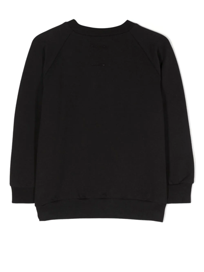 Wauw Capow By Bangbang Happy Booh Crew Neck Sweatshirt In Schwarz