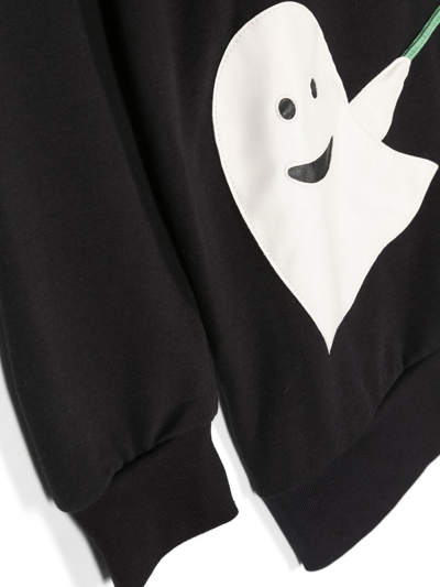 Wauw Capow By Bangbang Happy Booh Crew Neck Sweatshirt In Schwarz