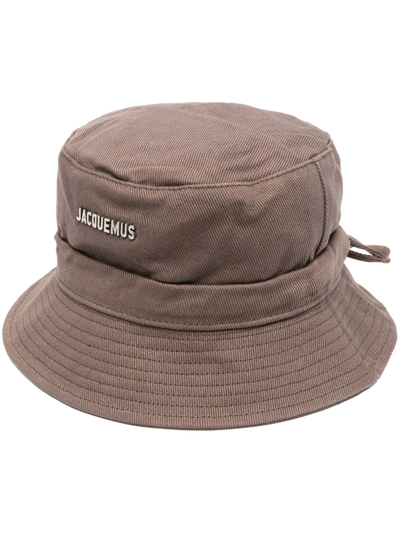Shop Jacquemus Le Bob Gadjo Bucket Hat In Braun