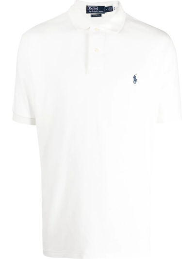 Shop Polo Ralph Lauren Embroidered-logo Polo Shirt In Weiss