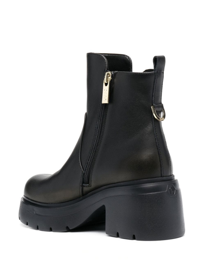 Shop Liu •jo 70mm Carrie Leather Ankle-boots In Schwarz