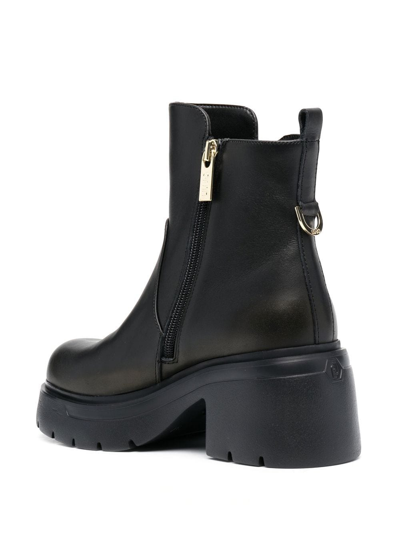 Liu •jo 70mm Carrie Leather Ankle-boots In Schwarz