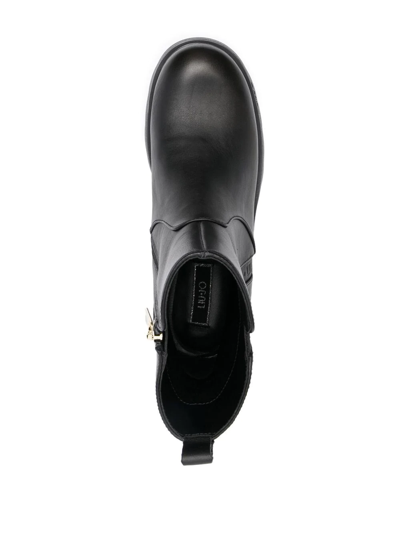 Shop Liu •jo 70mm Carrie Leather Ankle-boots In Schwarz