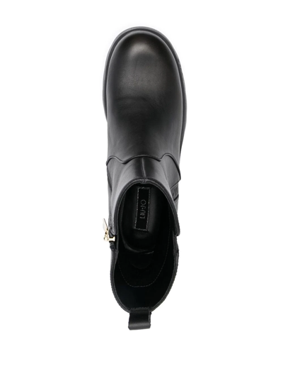 Liu •jo 70mm Carrie Leather Ankle-boots In Schwarz