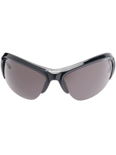 Shop Balenciaga Wire Cat-eye Sunglasses In Schwarz