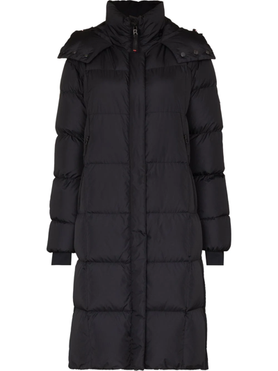 Shop Bogner Fire+ice Barna Hooded Quilted Ski Coat In Black