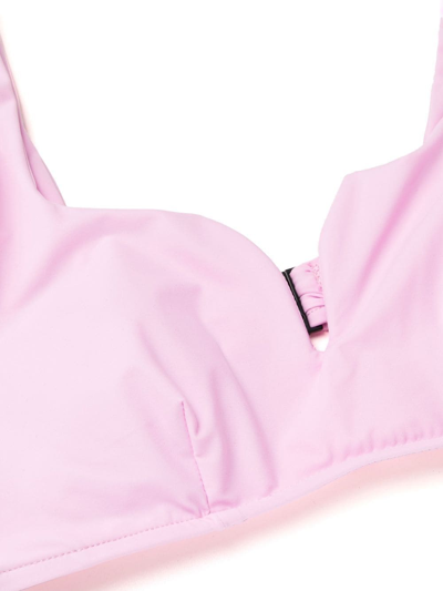 Shop Bondi Born Ellie V-neck Bikini Top In Rosa