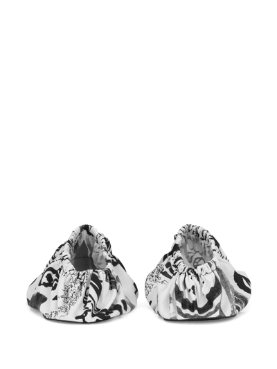 Dolce & Gabbana Abstract-print Slip-on Shoes In White